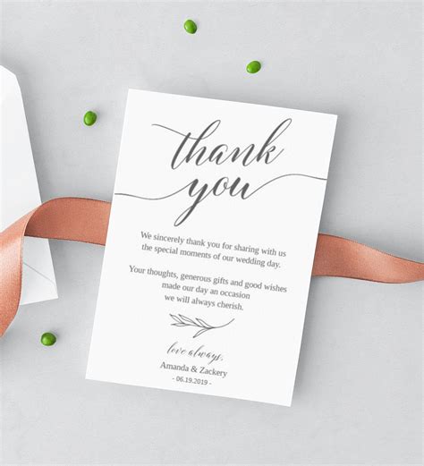 Wedding thank you notes Printable templates Editable thank you | Etsy